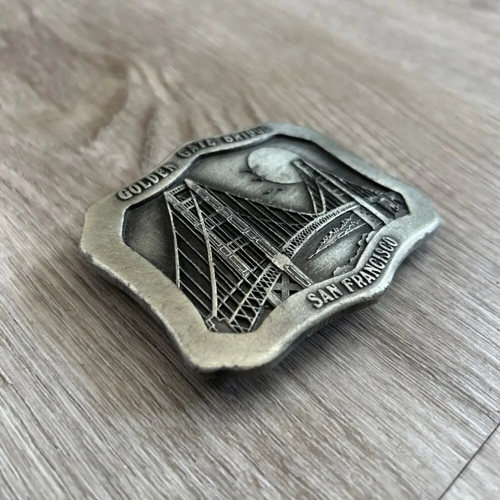 Golden Gate Bridge Belt Buckle San Francisco California CA Indiana Metal Craft